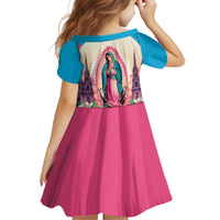 Our Lady of Guadalupe Family Matching Off The Shoulder Long Sleeve Dress and Hawaiian Shirt Virgin Mary of Mexico - Wonder Print Shop