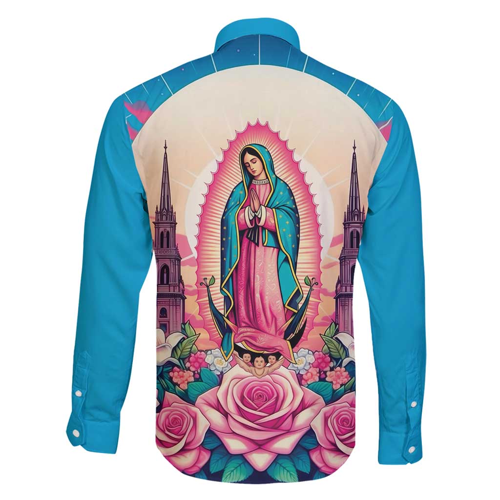 Our Lady of Guadalupe Family Matching Off Shoulder Short Dress and Hawaiian Shirt Virgin Mary of Mexico - Wonder Print Shop