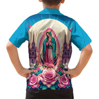 Our Lady of Guadalupe Family Matching Summer Maxi Dress and Hawaiian Shirt Virgin Mary of Mexico - Wonder Print Shop