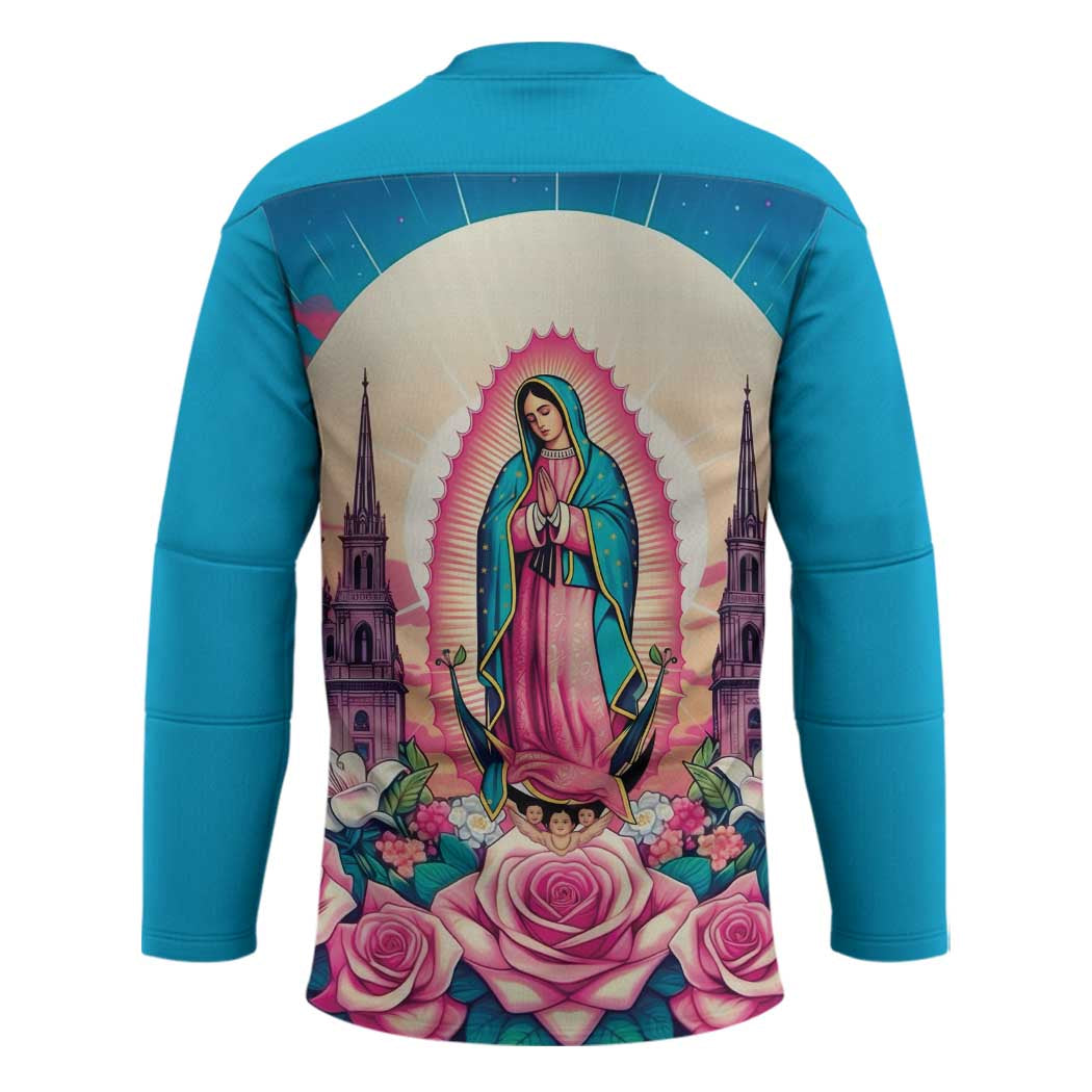 Our Lady of Guadalupe Hockey Jersey Virgin Mary of Mexico - Wonder Print Shop