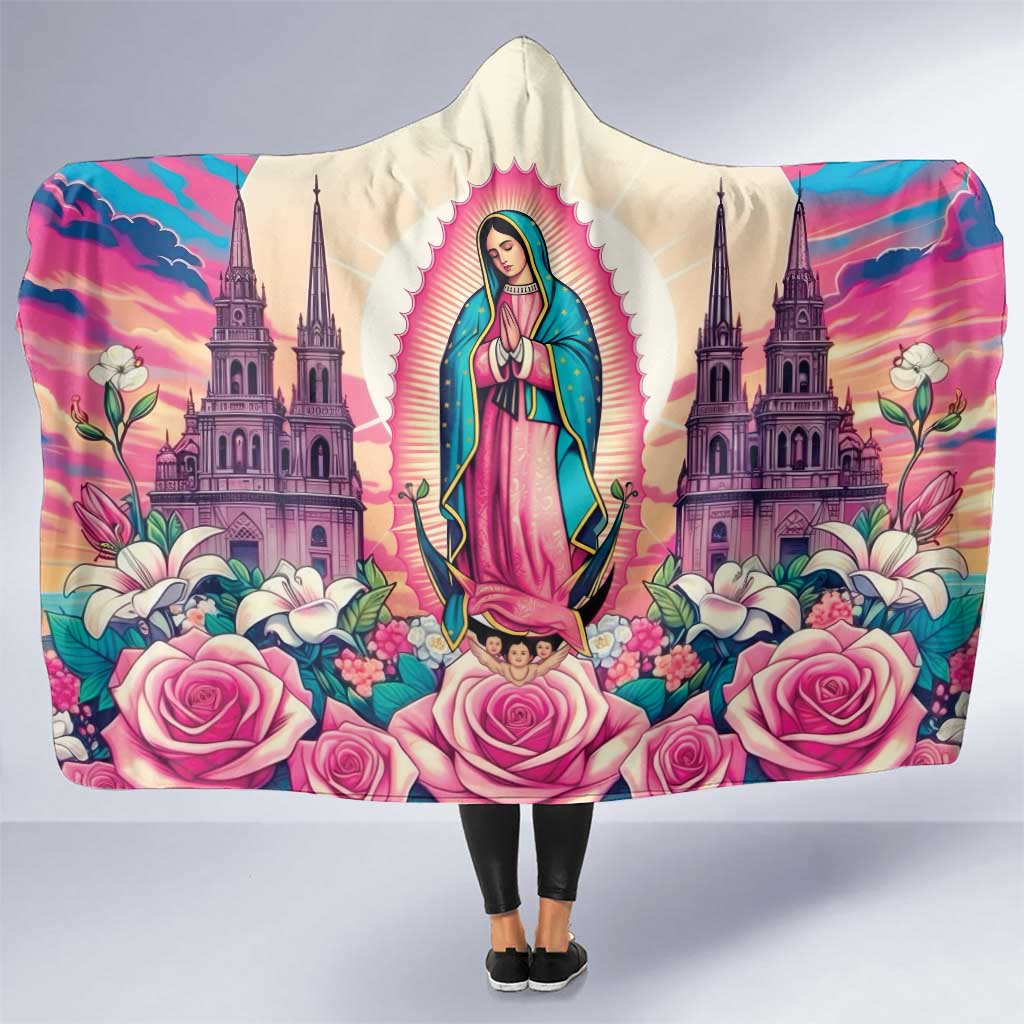 Our Lady of Guadalupe Hooded Blanket Virgin Mary of Mexico - Wonder Print Shop
