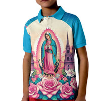 Our Lady of Guadalupe Kid Polo Shirt Virgin Mary of Mexico - Wonder Print Shop