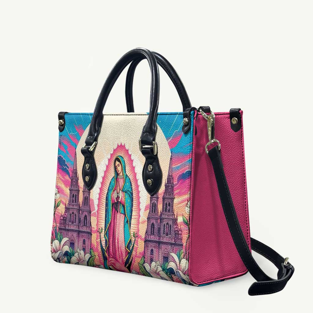 Our Lady of Guadalupe Leather Bag Virgin Mary of Mexico - Wonder Print Shop