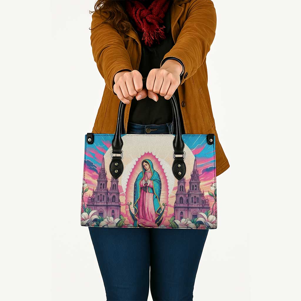 Our Lady of Guadalupe Leather Bag Virgin Mary of Mexico - Wonder Print Shop