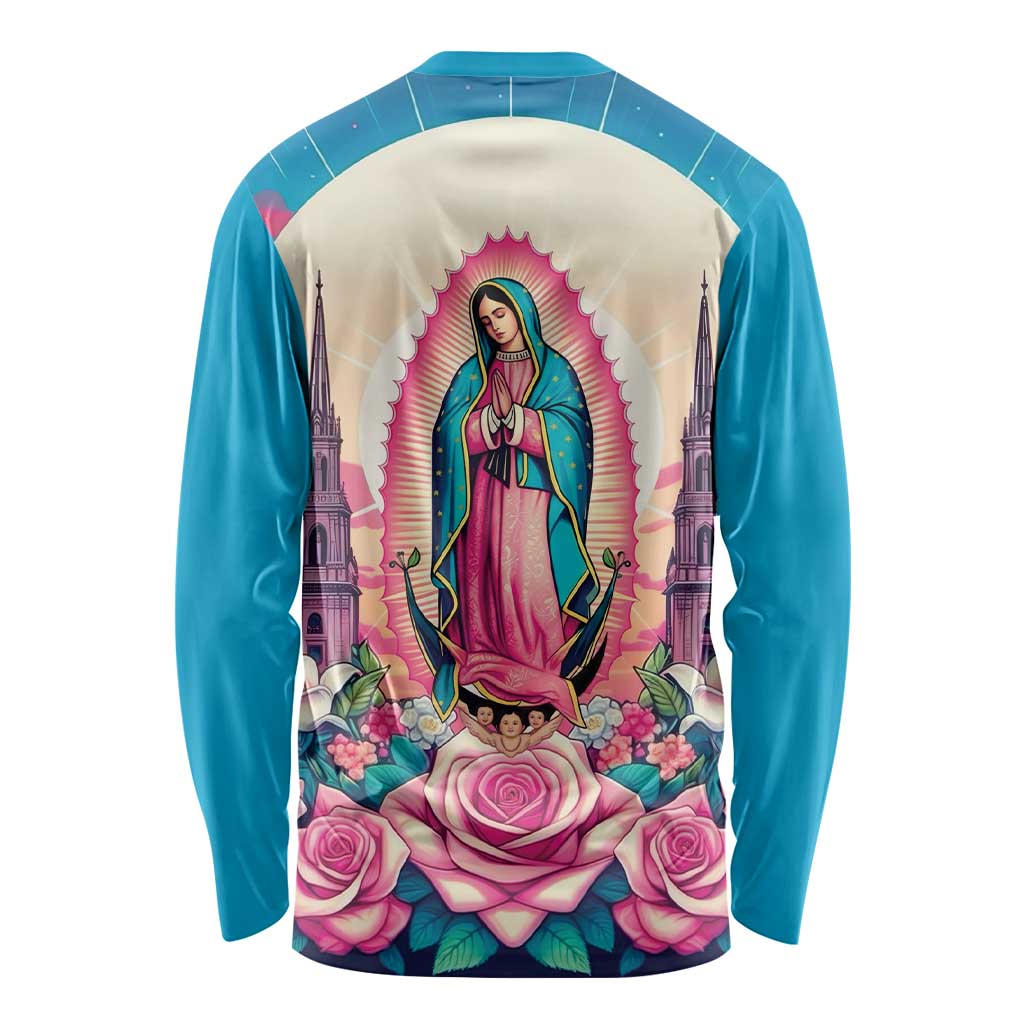 Our Lady of Guadalupe Long Sleeve Shirt Virgin Mary of Mexico - Wonder Print Shop