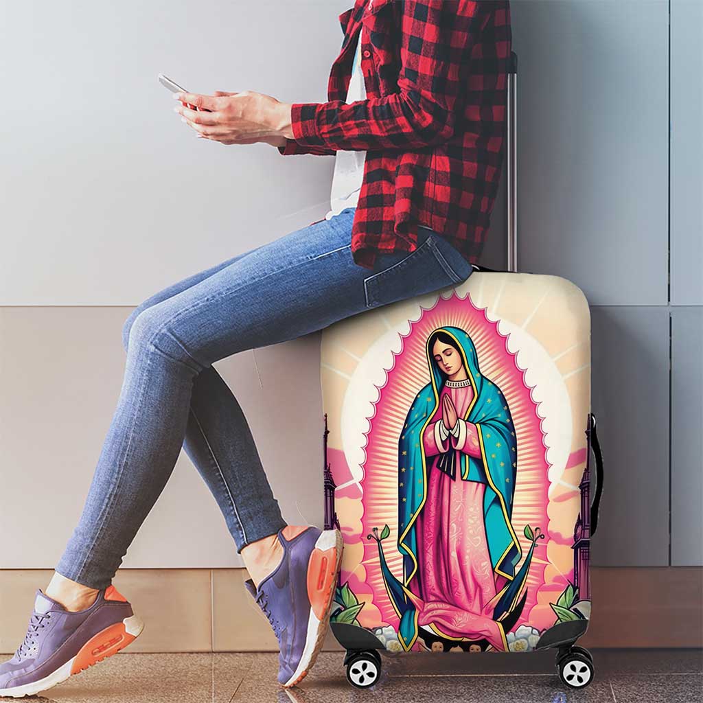 Our Lady of Guadalupe Luggage Cover Virgin Mary of Mexico - Wonder Print Shop