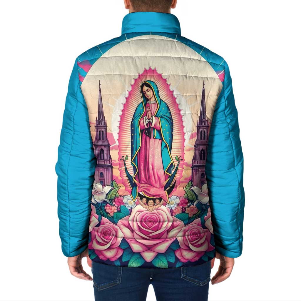 Our Lady of Guadalupe Padded Jacket Virgin Mary of Mexico - Wonder Print Shop
