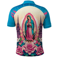 Our Lady of Guadalupe Polo Shirt Virgin Mary of Mexico - Wonder Print Shop