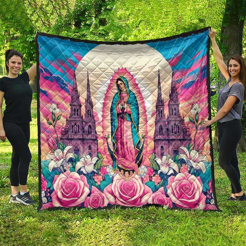 Our Lady of Guadalupe Quilt Virgin Mary of Mexico - Wonder Print Shop