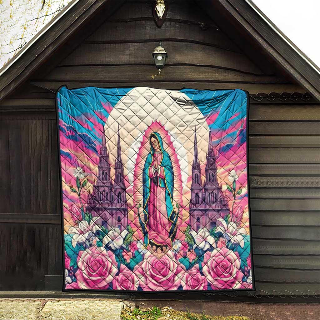 Our Lady of Guadalupe Quilt Virgin Mary of Mexico - Wonder Print Shop