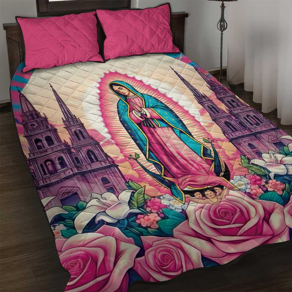 Our Lady of Guadalupe Quilt Bed Set Virgin Mary of Mexico - Wonder Print Shop