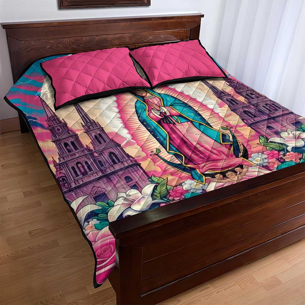 Our Lady of Guadalupe Quilt Bed Set Virgin Mary of Mexico - Wonder Print Shop