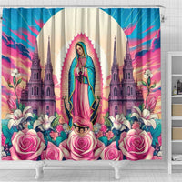 Our Lady of Guadalupe Shower Curtain Virgin Mary of Mexico - Wonder Print Shop