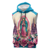 Our Lady of Guadalupe Sleeveless Hoodie Virgin Mary of Mexico - Wonder Print Shop