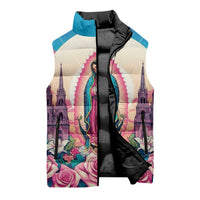 Our Lady of Guadalupe Sleeveless Puffer Jacket Virgin Mary of Mexico - Wonder Print Shop