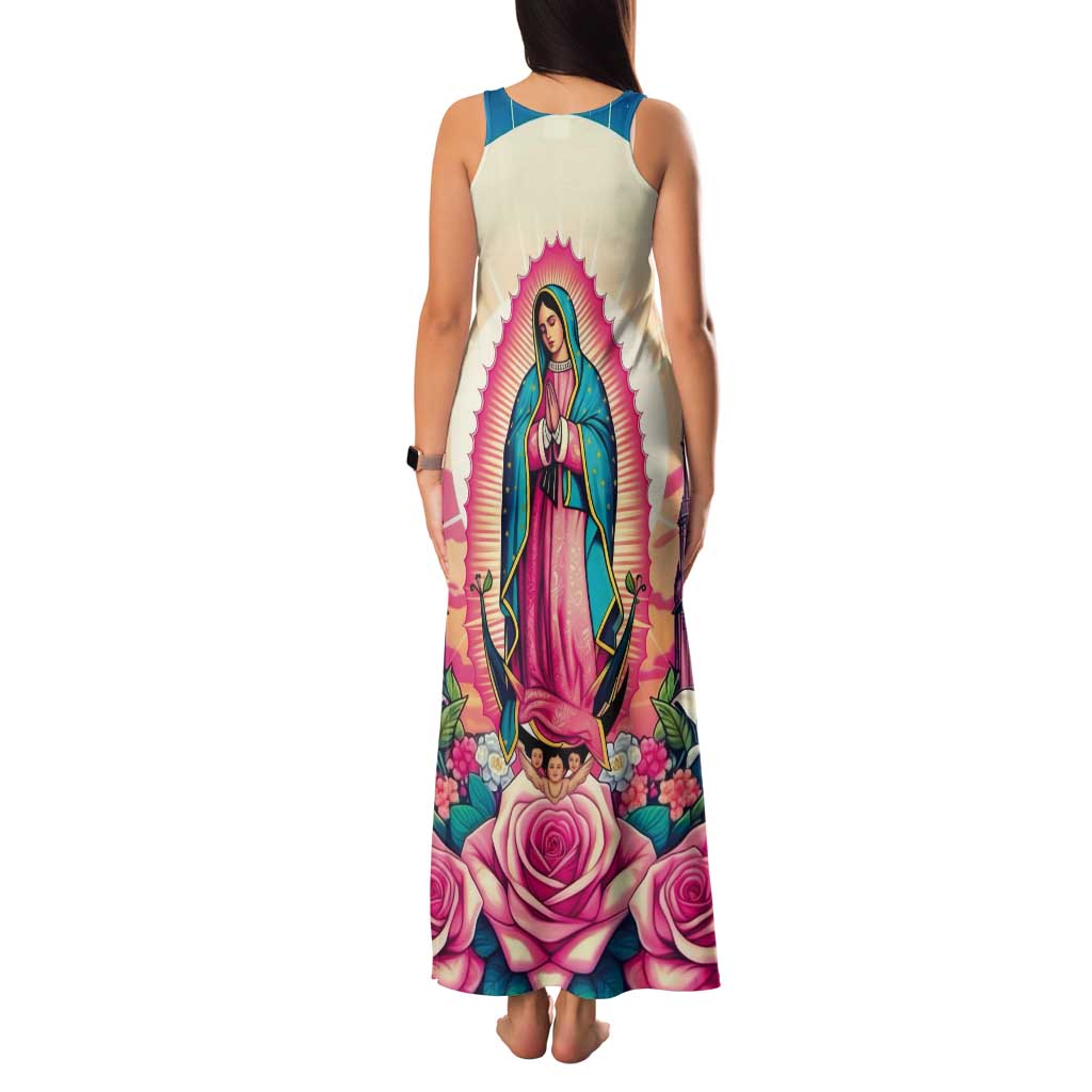 Our Lady of Guadalupe Tank Maxi Dress Virgin Mary of Mexico - Wonder Print Shop