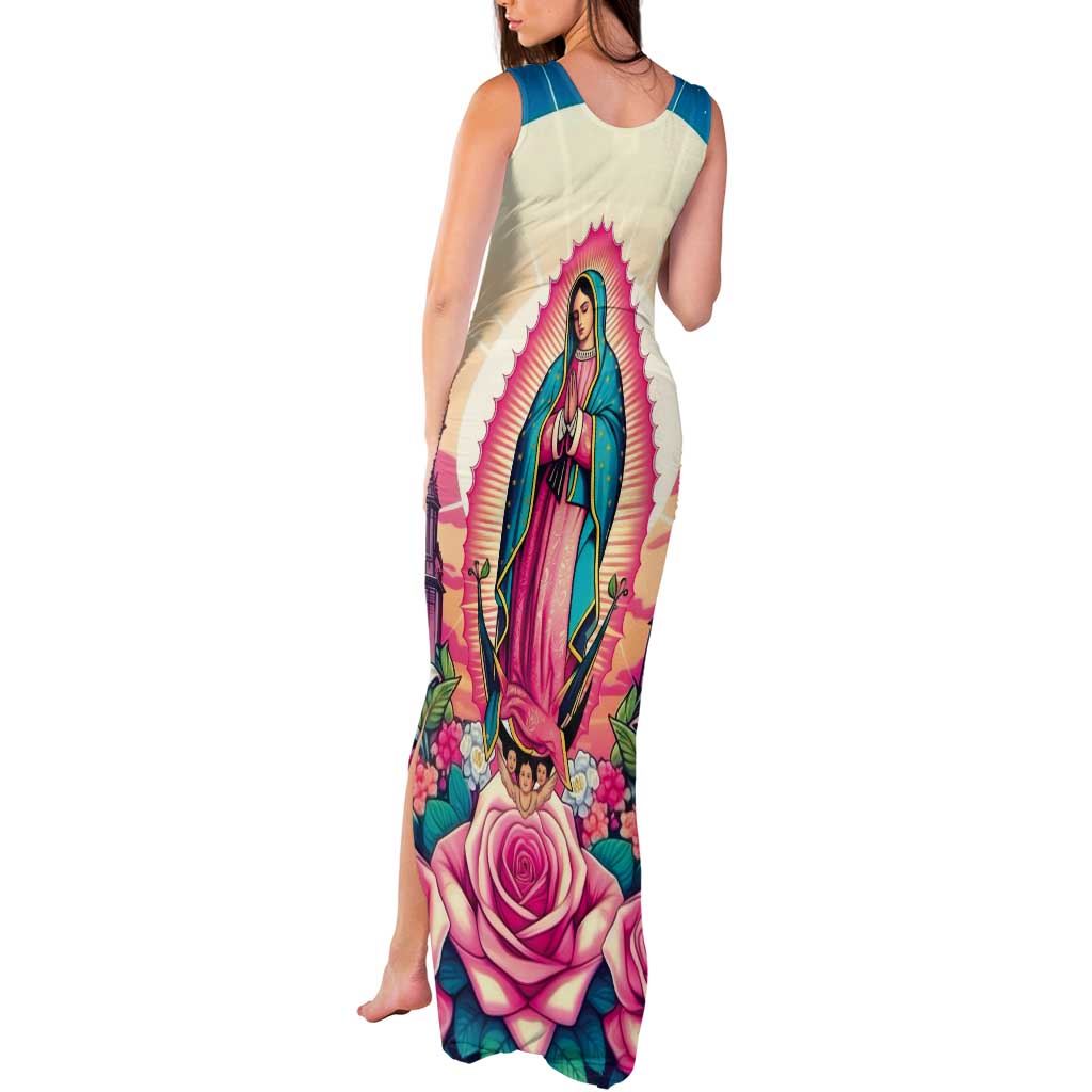 Our Lady of Guadalupe Tank Maxi Dress Virgin Mary of Mexico - Wonder Print Shop