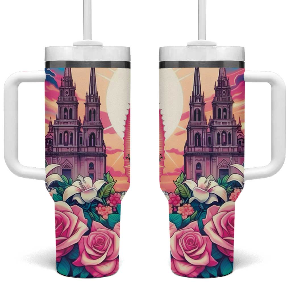 Our Lady of Guadalupe Tumbler With Handle Virgin Mary of Mexico - Wonder Print Shop
