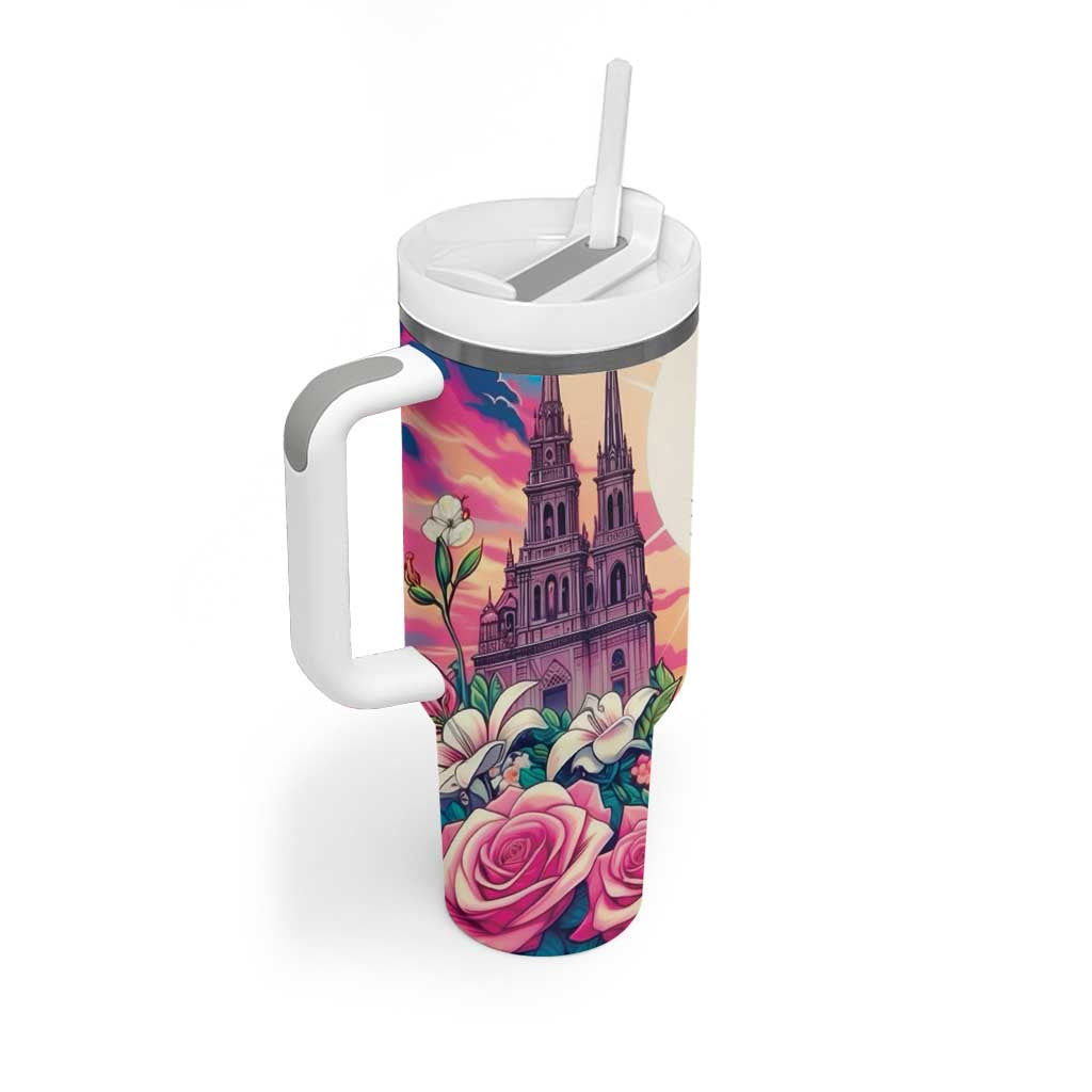 Our Lady of Guadalupe Tumbler With Handle Virgin Mary of Mexico - Wonder Print Shop