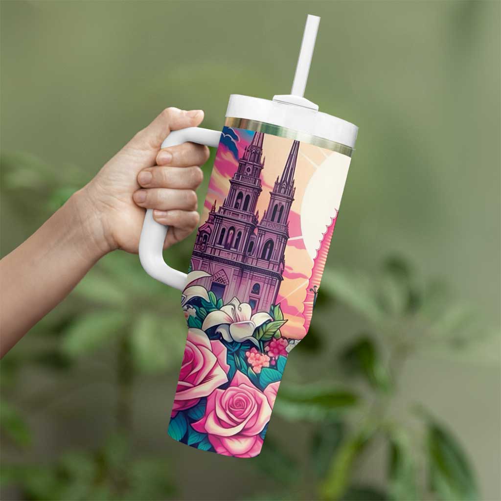 Our Lady of Guadalupe Tumbler With Handle Virgin Mary of Mexico - Wonder Print Shop