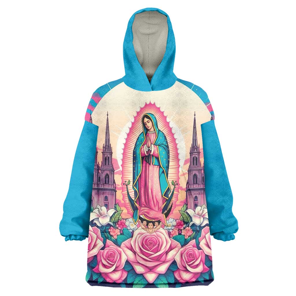 Our Lady of Guadalupe Wearable Blanket Hoodie Virgin Mary of Mexico - Wonder Print Shop
