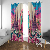 Our Lady of Guadalupe Window Curtain Virgin Mary of Mexico - Wonder Print Shop