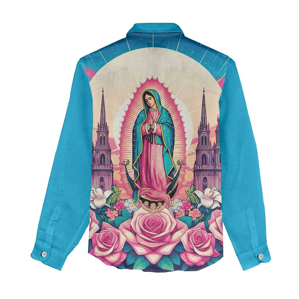 Our Lady of Guadalupe Women Casual Shirt Virgin Mary of Mexico - Wonder Print Shop
