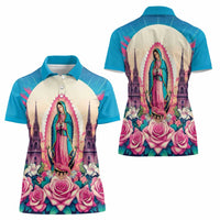 Our Lady of Guadalupe Women Polo Shirt Virgin Mary of Mexico - Wonder Print Shop