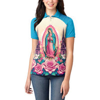 Our Lady of Guadalupe Women Polo Shirt Virgin Mary of Mexico - Wonder Print Shop