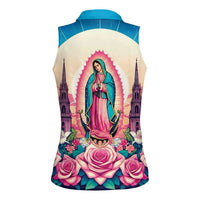 Our Lady of Guadalupe Women Sleeveless Polo Shirt Virgin Mary of Mexico - Wonder Print Shop