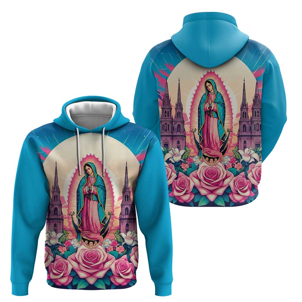 Our Lady of Guadalupe Zip Hoodie Virgin Mary of Mexico - Wonder Print Shop