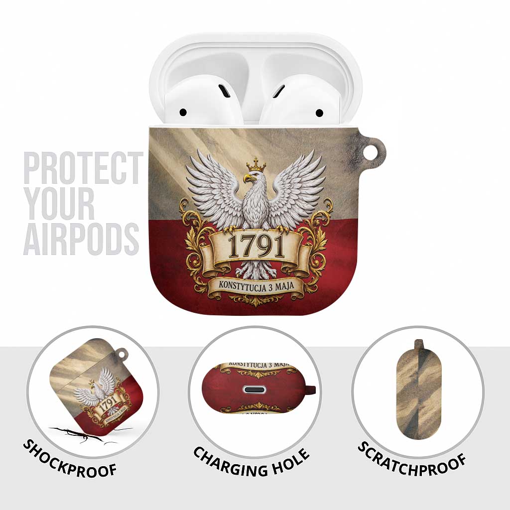 Poland Constitution Day 1791 AirPods Case Polska Konstytucja 3 Maja Pride White Eagle