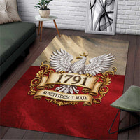 Poland Constitution Day 1791 Area Rug Polska Konstytucja 3 Maja Pride White Eagle