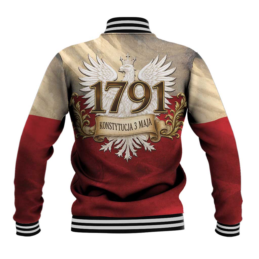 Poland Constitution Day 1791 Baseball Jacket Polska Konstytucja 3 Maja Pride White Eagle