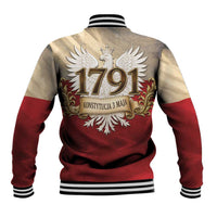 Poland Constitution Day 1791 Baseball Jacket Polska Konstytucja 3 Maja Pride White Eagle