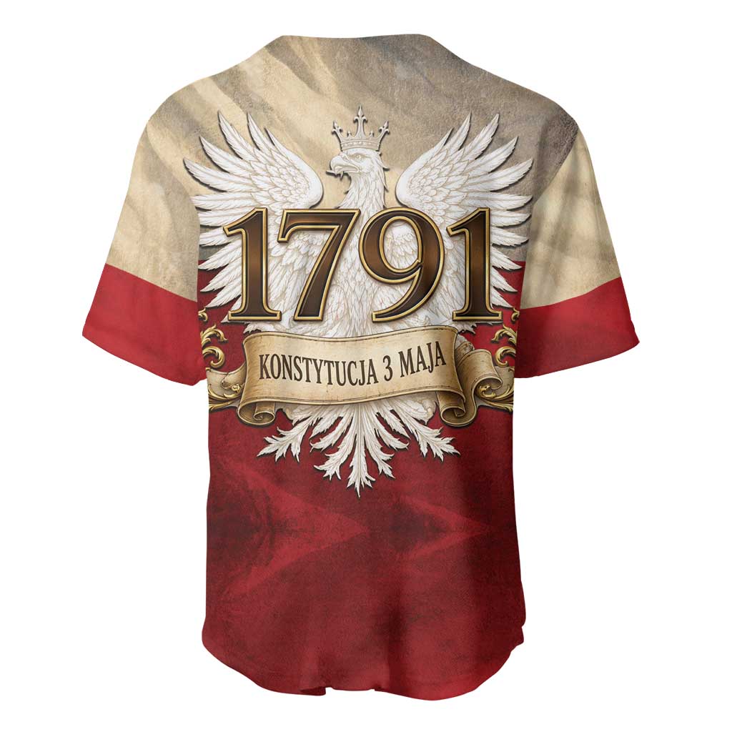 Poland Constitution Day 1791 Baseball Jersey Polska Konstytucja 3 Maja Pride White Eagle