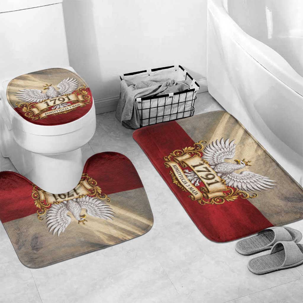 Poland Constitution Day 1791 Bathroom Set Polska Konstytucja 3 Maja Pride White Eagle