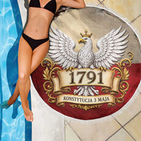 Poland Constitution Day 1791 Beach Blanket Polska Konstytucja 3 Maja Pride White Eagle