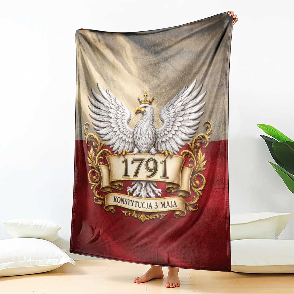 Poland Constitution Day 1791 Blanket Polska Konstytucja 3 Maja Pride White Eagle