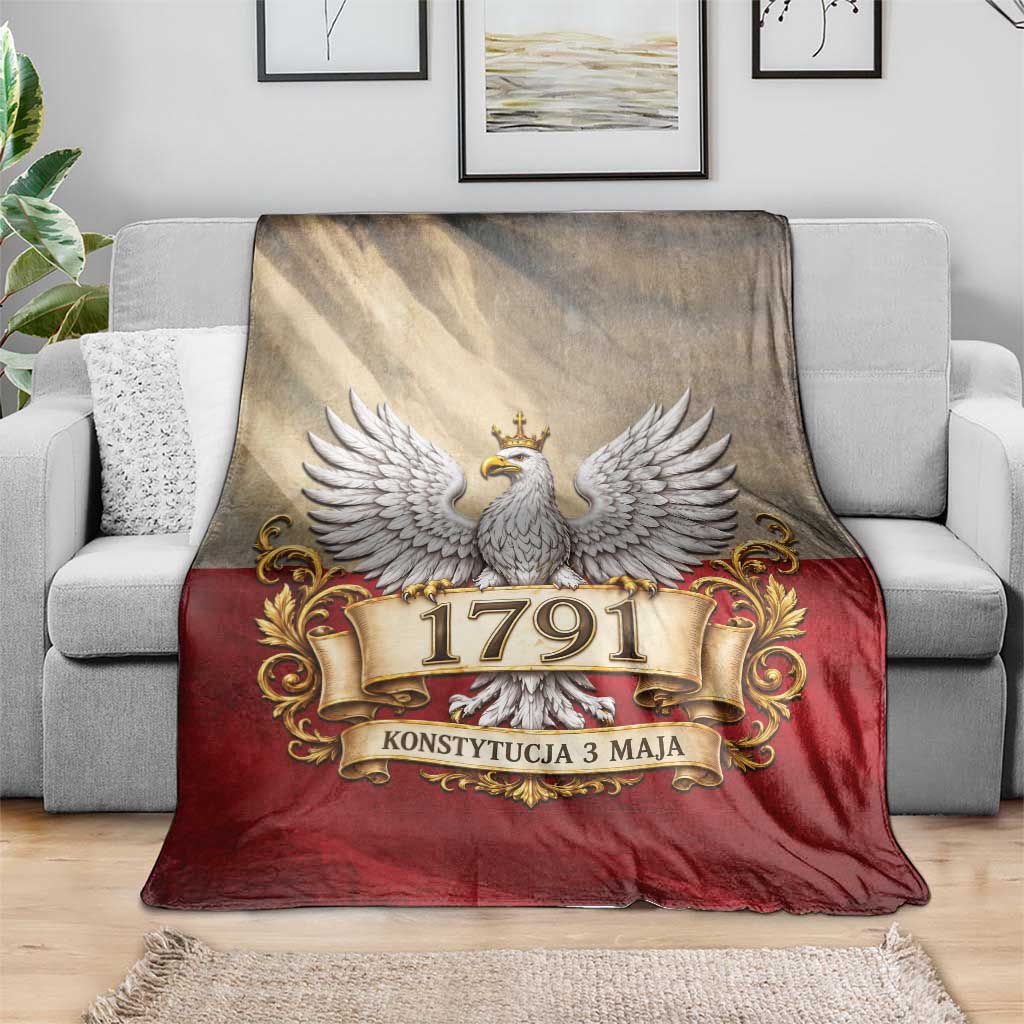 Poland Constitution Day 1791 Blanket Polska Konstytucja 3 Maja Pride White Eagle