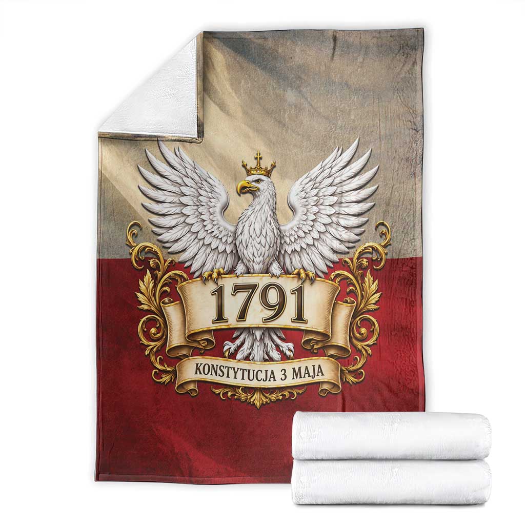Poland Constitution Day 1791 Blanket Polska Konstytucja 3 Maja Pride White Eagle