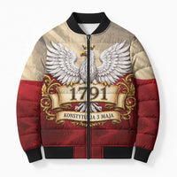 Poland Constitution Day 1791 Bomber Puffer Jacket Polska Konstytucja 3 Maja Pride White Eagle