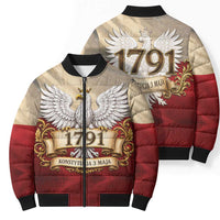 Poland Constitution Day 1791 Bomber Puffer Jacket Polska Konstytucja 3 Maja Pride White Eagle