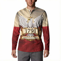 Poland Constitution Day 1791 Button Sweatshirt Polska Konstytucja 3 Maja Pride White Eagle