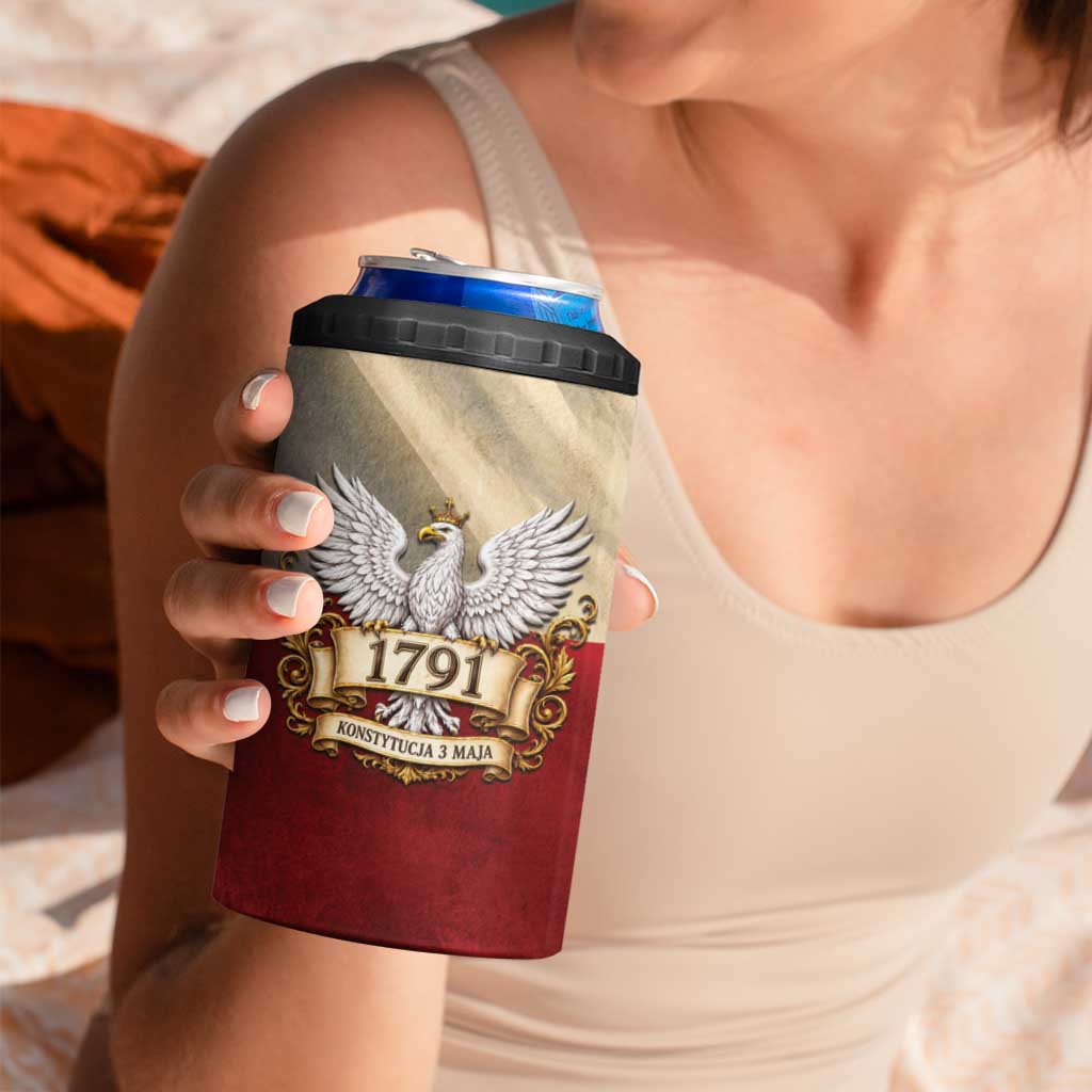 Poland Constitution Day 1791 4 in 1 Can Cooler Tumbler Polska Konstytucja 3 Maja Pride White Eagle