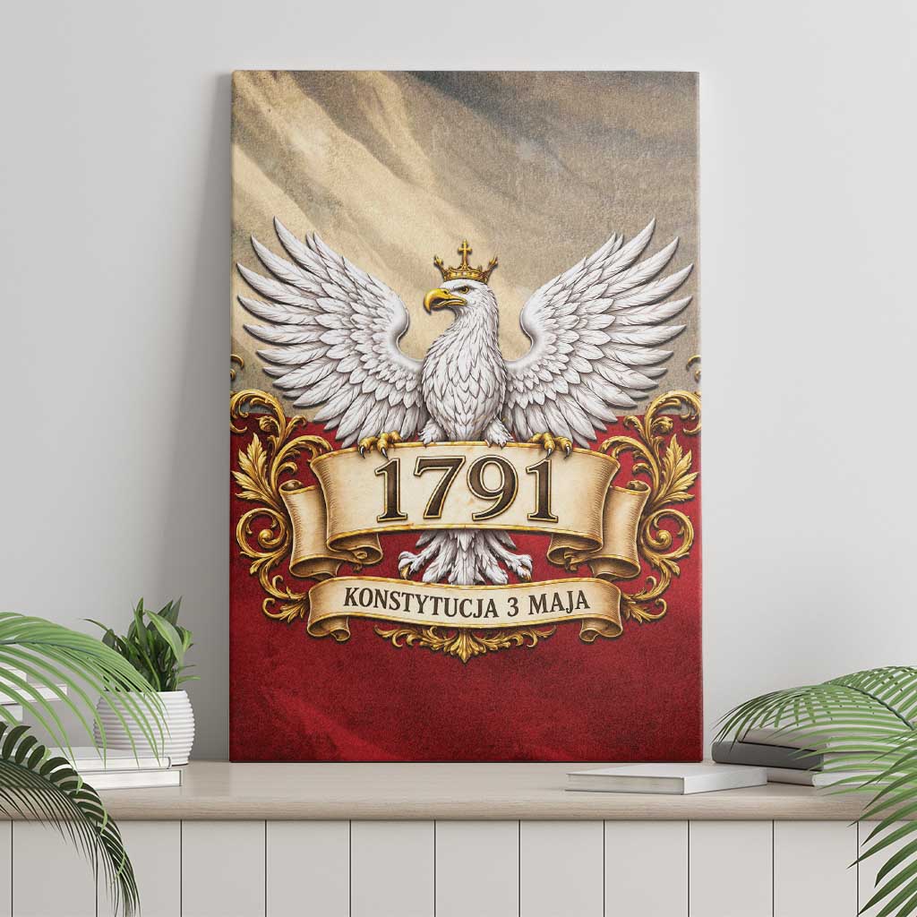 Poland Constitution Day 1791 Canvas Wall Art Polska Konstytucja 3 Maja Pride White Eagle