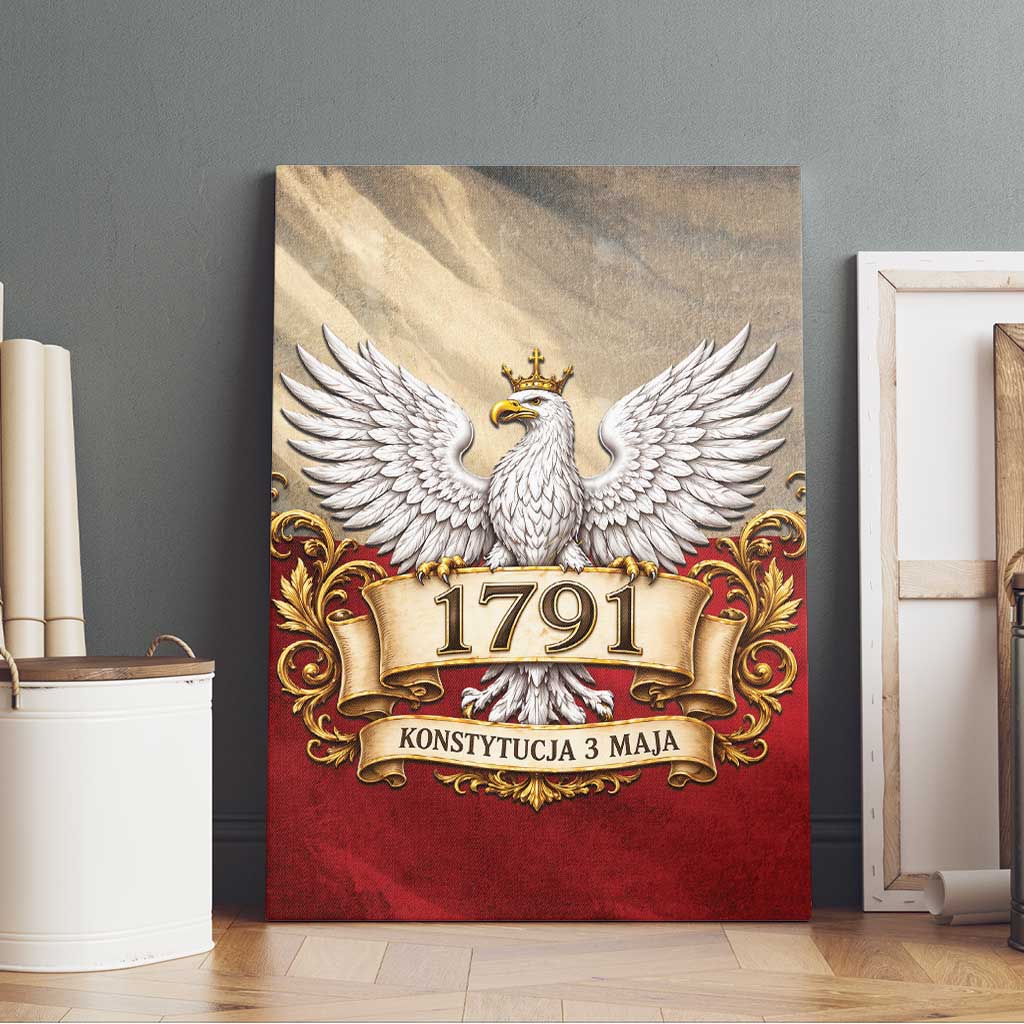 Poland Constitution Day 1791 Canvas Wall Art Polska Konstytucja 3 Maja Pride White Eagle