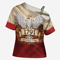 Poland Constitution Day 1791 Cross Shoulder Shirt Polska Konstytucja 3 Maja Pride White Eagle
