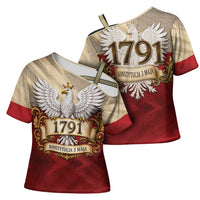 Poland Constitution Day 1791 Cross Shoulder Shirt Polska Konstytucja 3 Maja Pride White Eagle