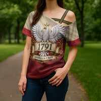 Poland Constitution Day 1791 Cross Shoulder Shirt Polska Konstytucja 3 Maja Pride White Eagle
